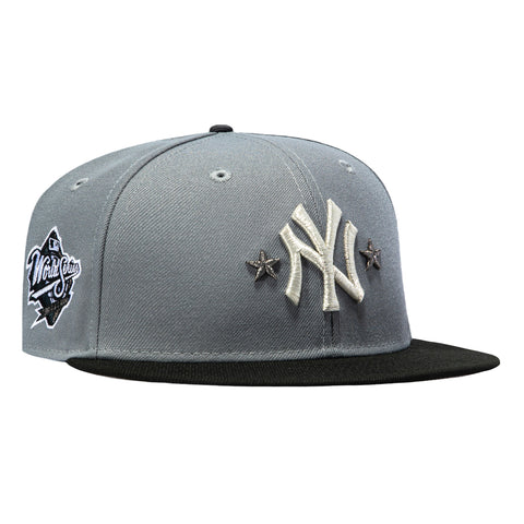 New Era 59Fifty New York Yankees 1999 World Series Patch Stars Hat - Graphite, Black New Era