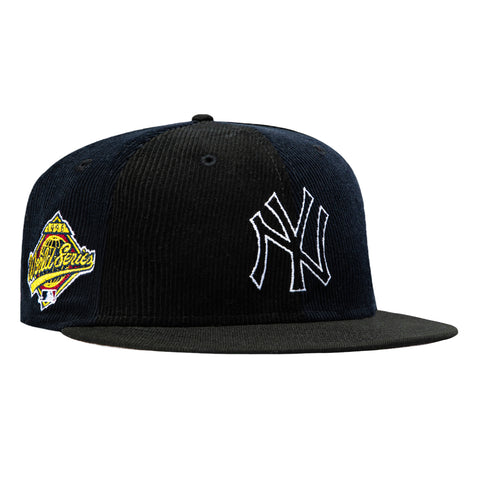 New Era 59Fifty New York Yankees 1996 World Series Patch Pinwheel Corduroy Hat - Navy, Black New Era