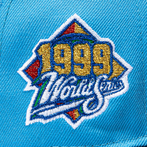 New Era 59Fifty New York Yankees 1999 World Series Patch Hat - Light Blue, Navy New Era