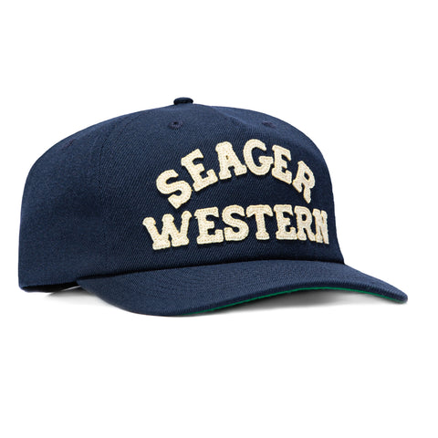 Seager Western Snapback Hat - Navy Seager