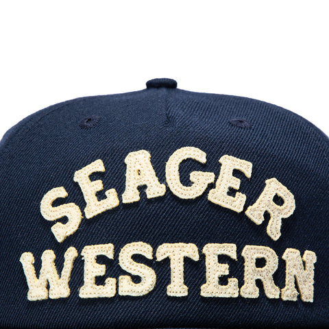 Seager Western Snapback Hat - Navy Seager