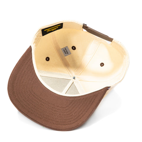 Seager Los Rios Twill Snapback Hat - Tan, Brown Seager