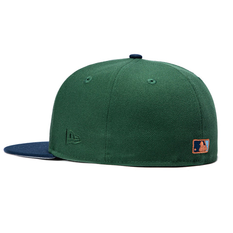 New Era 59Fifty Los Angeles Dodgers 2024 World Series Patch City Hat - Green, Navy, Metallic Copper New Era