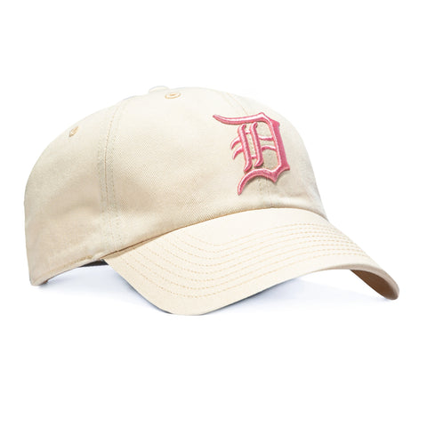 47 Brand Cleanup Detroit Tigers Strapback Hat - Stone, Pink 47 Brand