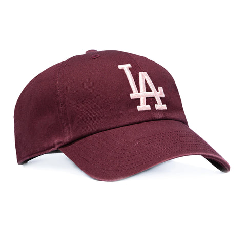 47 Brand Cleanup Los Angeles Dodgers Strapback Hat - Maroon, Pink 47 Brand