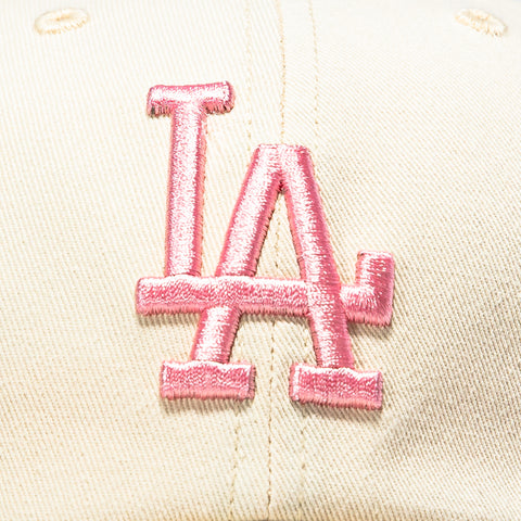 47 Brand Cleanup Los Angeles Dodgers Strapback Hat - Stone, Pink 47 Brand
