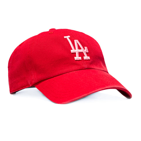 47 Brand Cleanup Los Angeles Dodgers Strapback Hat - Red, Pink 47 Brand