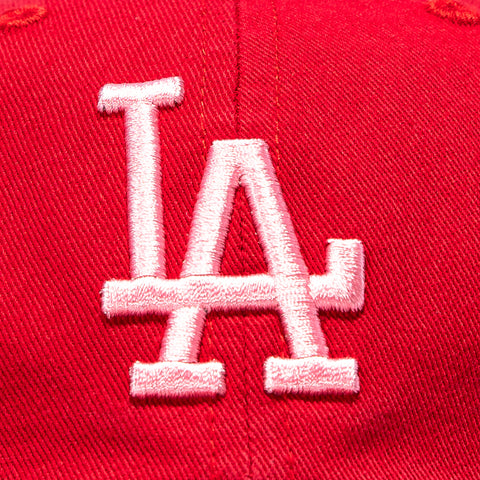 47 Brand Cleanup Los Angeles Dodgers Strapback Hat - Red, Pink 47 Brand