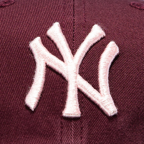 47 Brand Cleanup New York Yankees Strapback Hat - Maroon, Pink 47 Brand