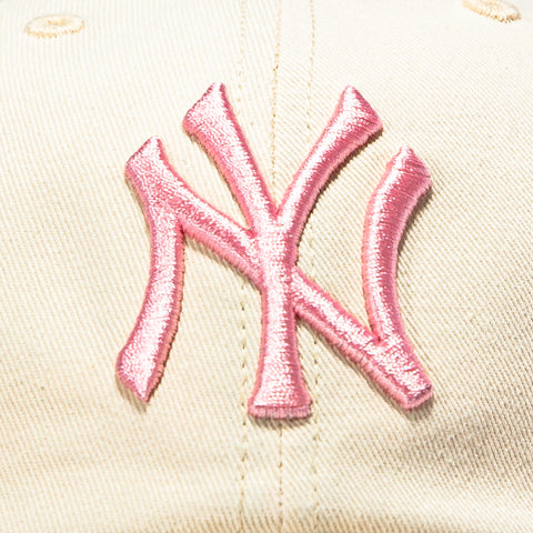 47 Brand Cleanup New York Yankees Strapback Hat - Stone, Pink 47 Brand