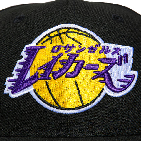 New Era 59Fifty Los Angeles Lakers Katakana Hat - Black