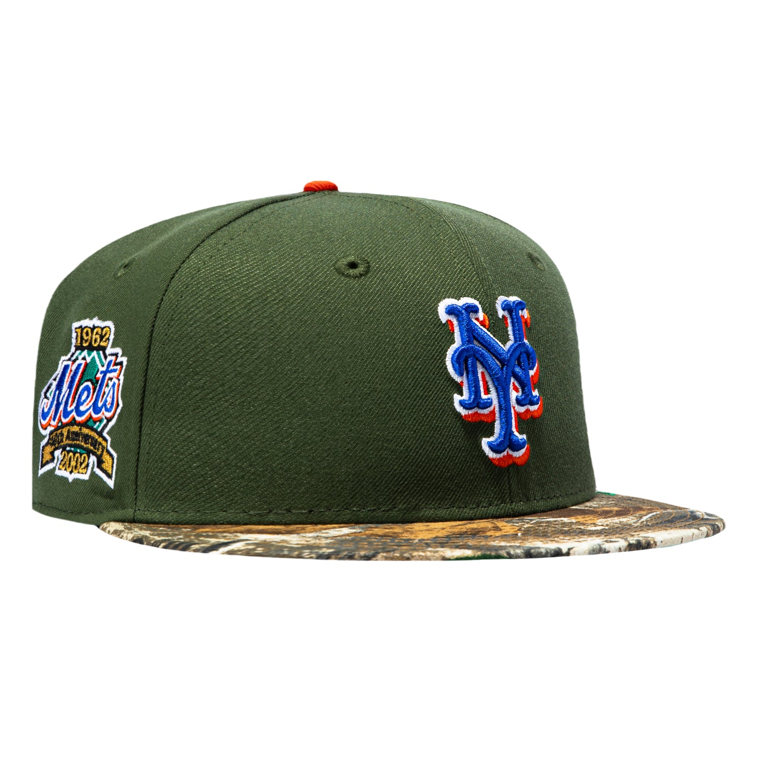 New Era 59Fifty New York Mets 40th Anniversary Patch Hat - Olive