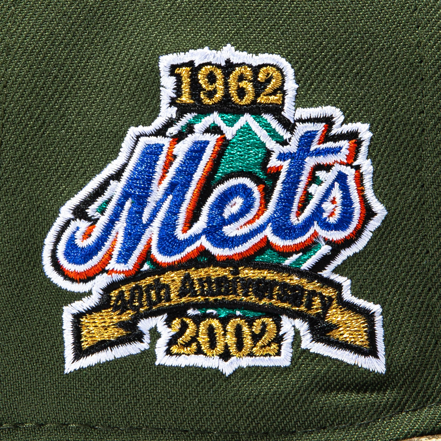 New Era 59Fifty New York Mets 40th Anniversary Patch Hat - Olive