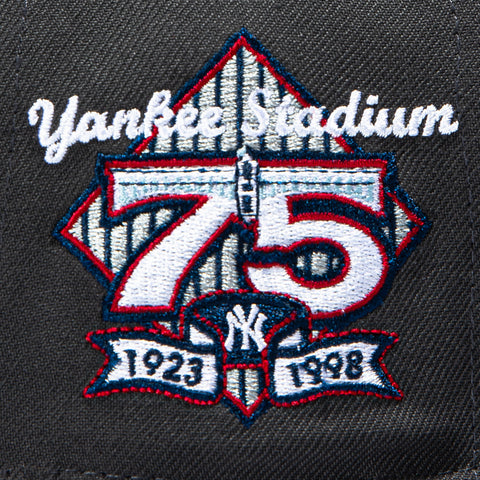 New Era 59Fifty New York Yankees 75th Anniversary Stadium Patch Hat - Grey, Brown New Era