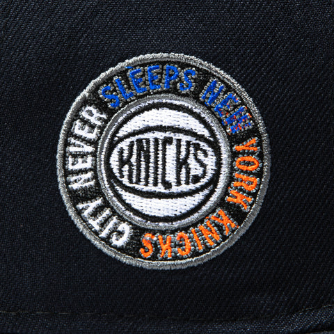 Pre-Order New Era 59Fifty New York Knicks City Never Sleeps Patch Script Hat - Navy, Orange New Era