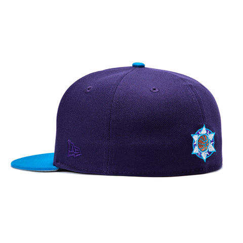 New Era 59Fifty Utah Jazz 1998 NBA Finals Patch Alternate Hat - Purple, Neon Blue New Era