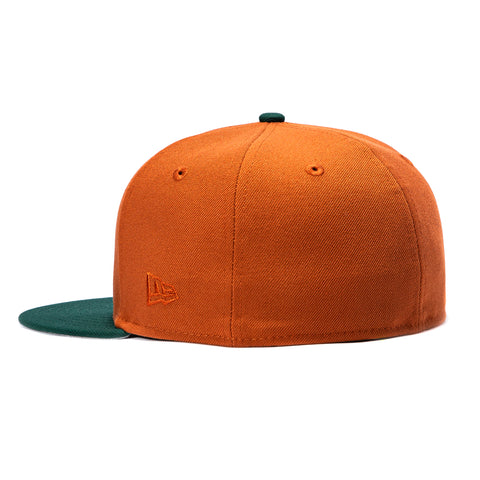 New Era 59Fifty Seattle Sonics 1996 NBA Finals Patch 1995 Alternate Hat - Burnt Orange, Green New Era