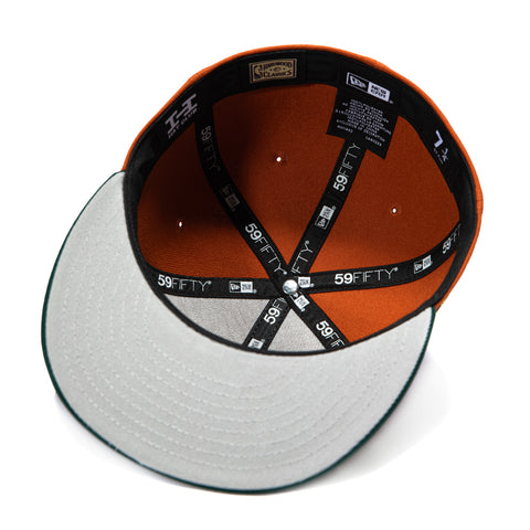 New Era 59Fifty Seattle Sonics 1996 NBA Finals Patch 1995 Alternate Hat - Burnt Orange, Green New Era