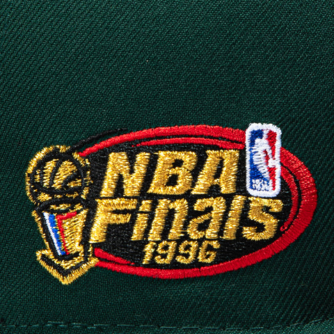 New Era 59Fifty Seattle Sonics 1996 NBA Finals Patch 1995 Alternate Hat - Green, Cardinal New Era
