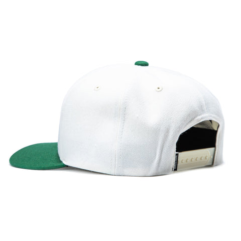 Brixton Linwood Snapback Hat - White, Green Brixton