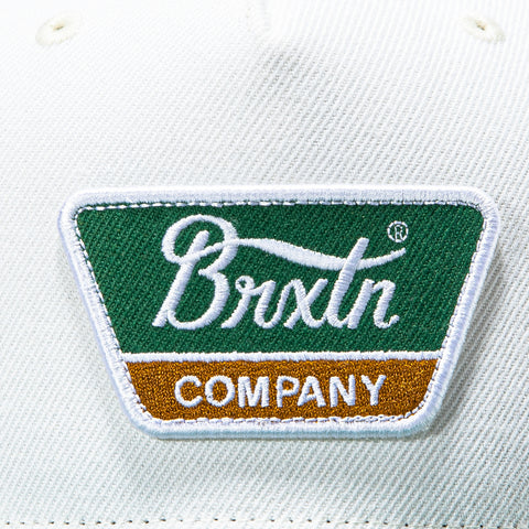 Brixton Linwood Snapback Hat - White, Green Brixton