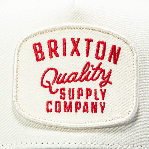 Brixton Hubal C MP Snapback Trucker Hat - White, Navy Brixton
