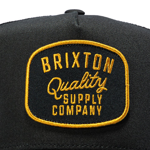Brixton Hubal C MP Snapback Trucker Hat - Black Brixton