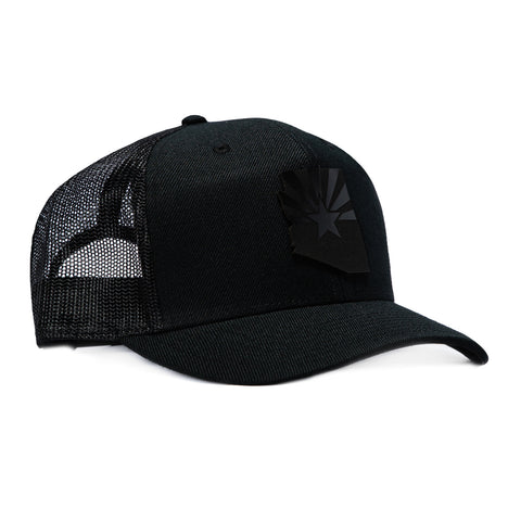 Branded Bills Arizona 48 State Trucker Snapback Midnight Hat - Black, Black Branded Bills
