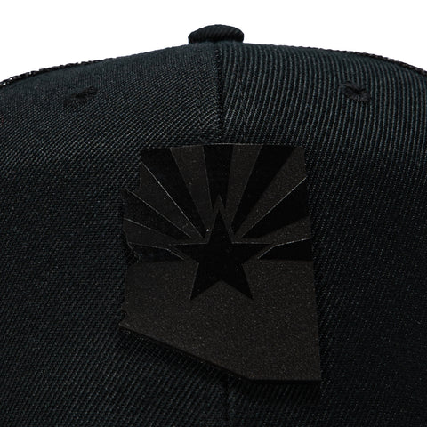 Branded Bills Arizona 48 State Trucker Snapback Midnight Hat - Black, Black Branded Bills