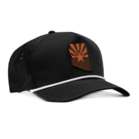 Branded Bills Arizona 48 State Snapback Rope Curved Hat - Black Branded Bills