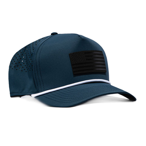 Branded Bills Old Glory Midnight Snapback Rope Curved Hat - Navy Branded Bills