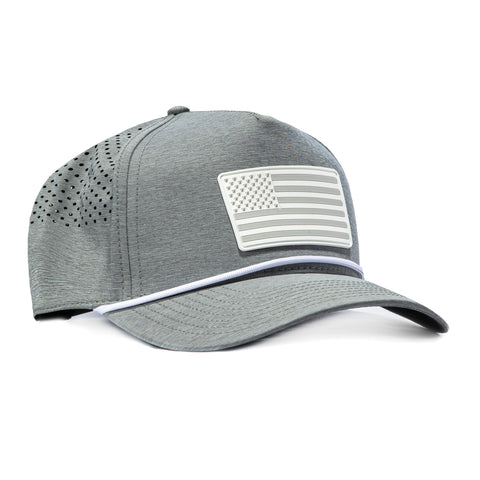 Branded Bills Old Glory Midnight Snapback Rope Curved Hat - Grey Branded Bills