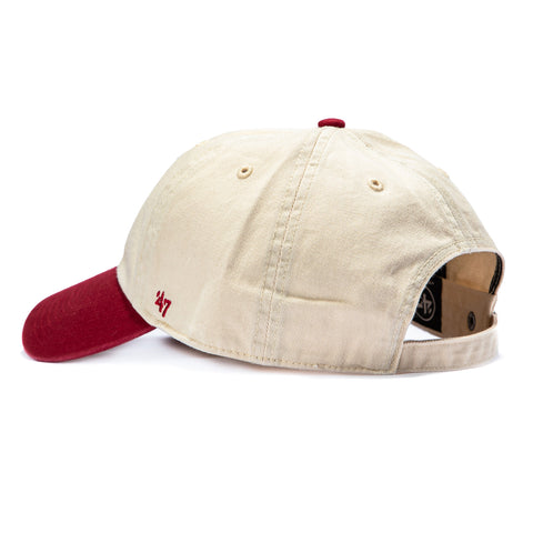47 Brand Arizona Diamondbacks Cleanup Adjustable Hat - Stone, Red 47 Brand