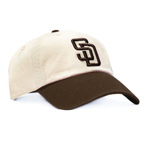 47 Brand San Diego Padres Cleanup Adjustable Hat - Stone, Brown 47 Brand