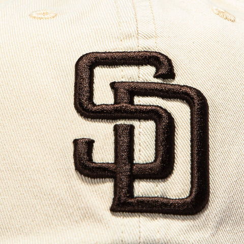 47 Brand San Diego Padres Cleanup Adjustable Hat - Stone, Brown 47 Brand
