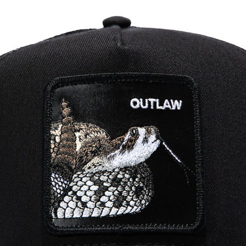 Goorin Bros Outlaw Rattle Snake Adjustable Snapback Trucker Hat - Black Goorin Bros