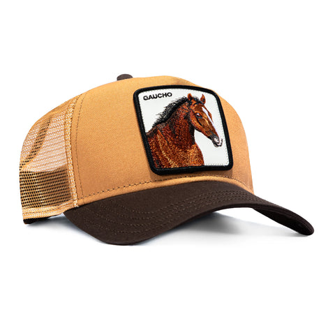 Goorin Bros Gaucho Horse Adjustable Snapback Trucker Hat - Orange, Brown Goorin Bros