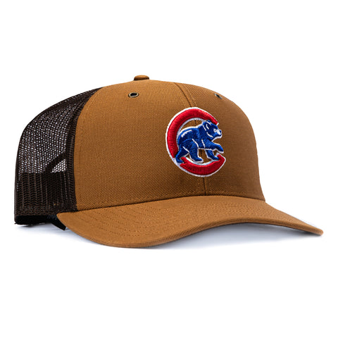 47 Brand x Carhartt Trucker Chicago Cubs Adjustable Snapback Hat - Brown 47 Brand