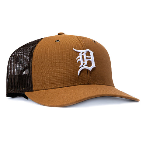 47 Brand x Carhartt Trucker Detroit Tigers Adjustable Snapback Hat - Brown 47 Brand