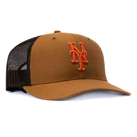47 Brand x Carhartt Trucker New York Mets Adjustable Snapback Hat - Brown 47 Brand