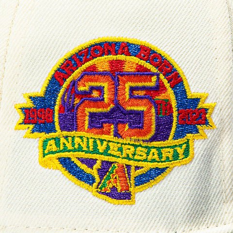 New Era 59Fifty Arizona Diamondbacks 25th Anniversary Patch Upside Down Hat - White, Green New Era
