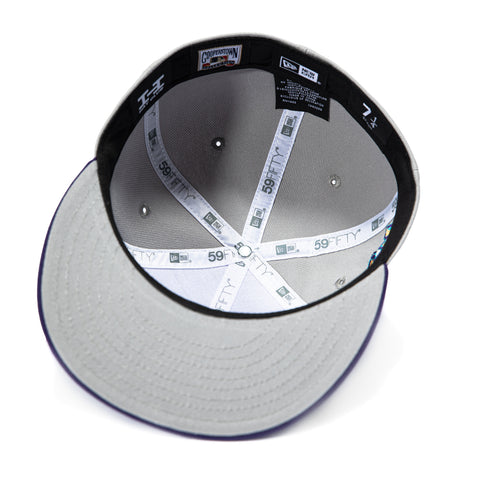 New Era 59Fifty Los Angeles Dodgers 1978 World Series Patch Hat - Grey, Purple, Metallic Gold, Teal New Era