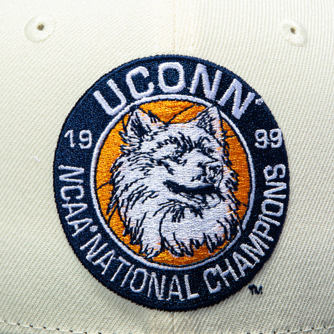 NCAA 5950 UCONN FF99 ARCH WHT/NVY New Era
