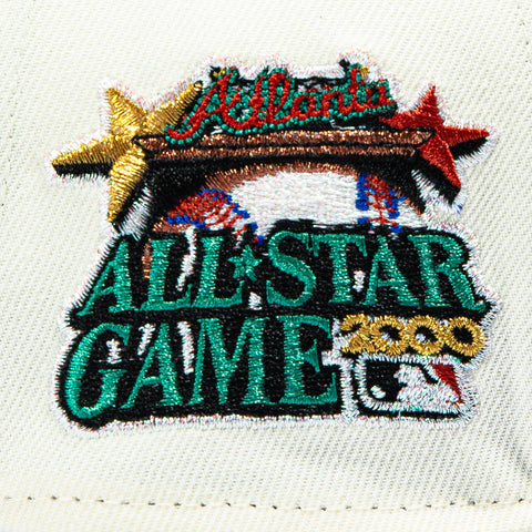 New Era 9Forty A-Frame Rose Atlanta Braves 2000 All Star Game Patch Snapback Hat - White, Black New Era