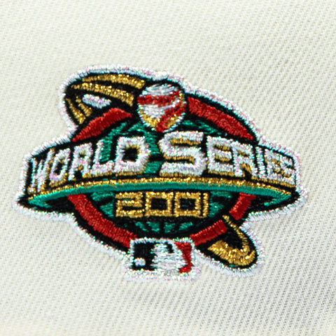 New Era 9Forty A-Frame Rose Arizona Diamondbacks 2001 World Series Patch Snapback Hat - White, Black New Era