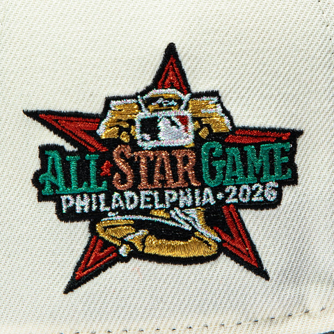 New Era 9Forty A-Frame Rose Philadelphia Phillies 2026 All Star Game Patch Snapback Hat - White, Black New Era
