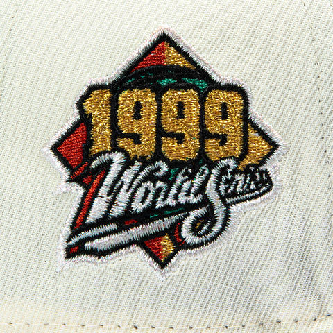 New Era 9Forty A-Frame Rose New York Yankees 1999 World Series Patch Snapback Hat - White, Black New Era