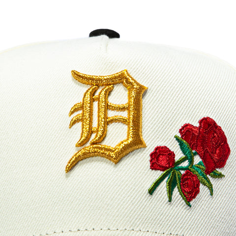 New Era 9Forty A-Frame Rose Detroit Tigers 2000 Inaugural Patch Snapback Hat - White, Black New Era