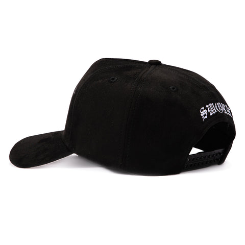 Sworn To Us Icon Crystals Suede Snapback Hat - Black Sworn To Us