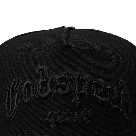 Godspeed Forever Trucker Snapback Hat - Black, Black Godspeed